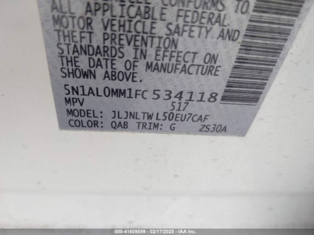 5N1AL0MM1FC534118 Infiniti QX60