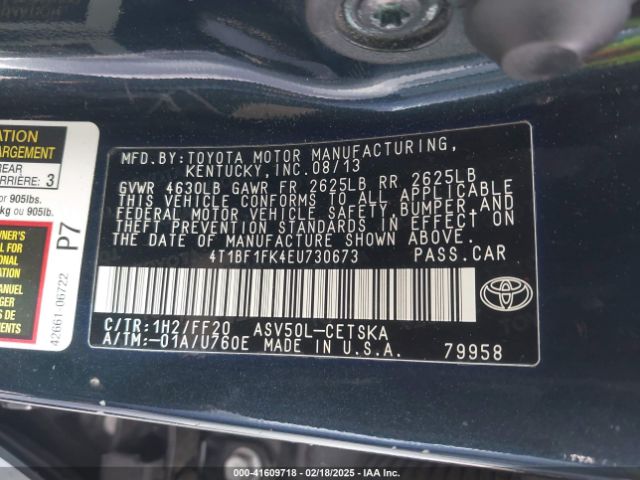 4T1BF1FK4EU730673 Toyota CAMRY SE