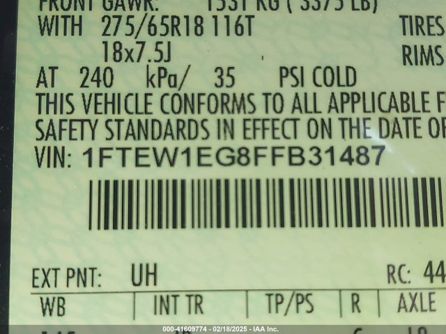 Ford F-150 Xlt 2015 1FTEW1EG8FFB31487 Image 9