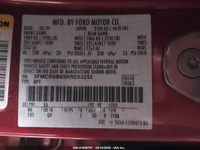 3FMCR9B65RRE63253 Ford Bronco Sport Big Bend