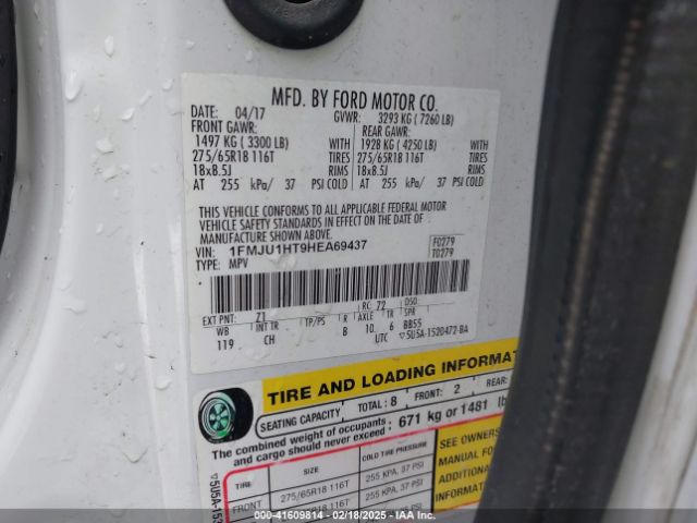 1FMJU1HT9HEA69437 Ford Expedition Xlt