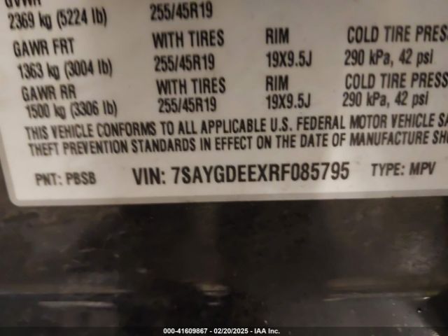 7SAYGDEEXRF085795 Tesla Model Y Long Range Dual Motor All-wheel Drive