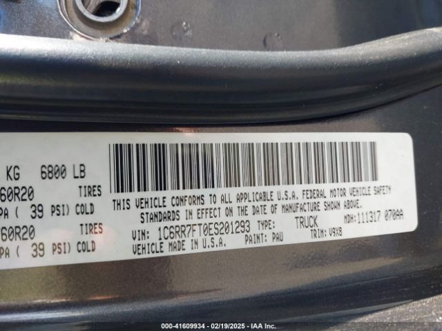 1C6RR7FT0ES201293 RAM 1500 Express