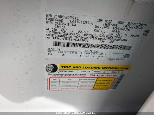 Ford Expedition Xlt Max 2023 1FMJK1H86PEA03833 Image 9