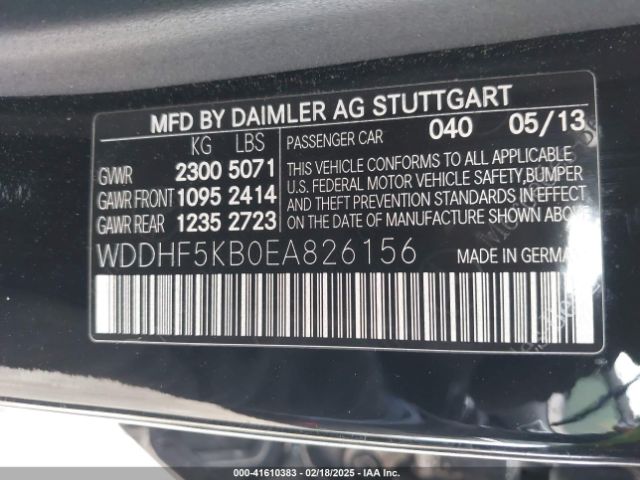 WDDHF5KB0EA826156 Mercedes-Benz E 350