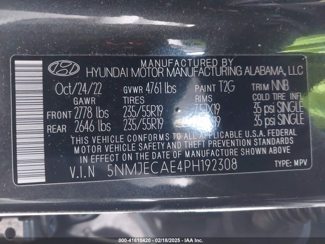 Hyundai Tucson Limited 2023 5NMJECAE4PH192308 Image 9