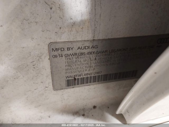 WAUFFAFL4FN012967 Audi A4 2.0t Premium