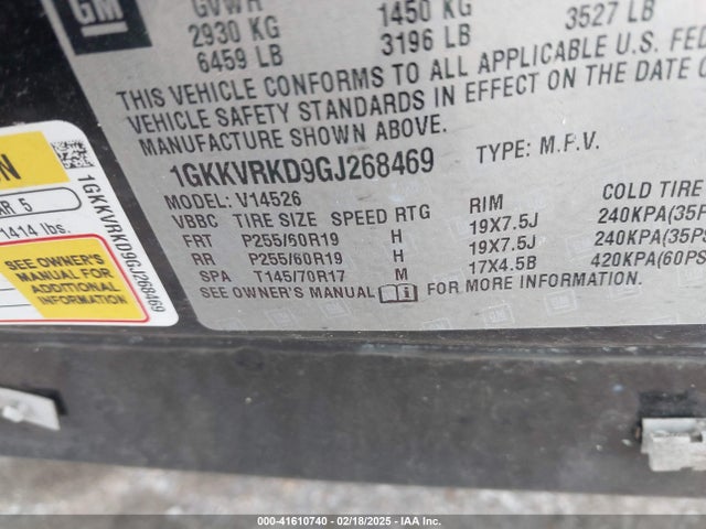 1GKKVRKD9GJ268469 GMC ACADIA SLT