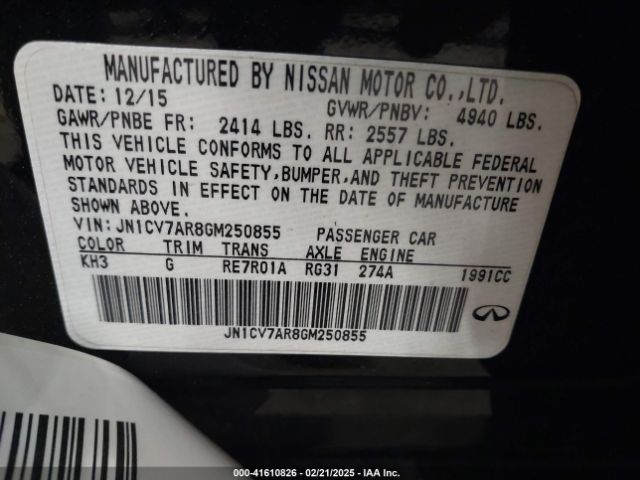 JN1CV7AR8GM250855 Infiniti Q50 2.0t Premium