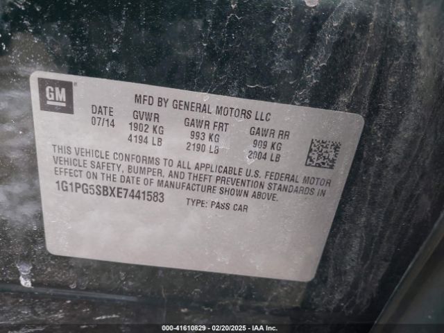 1G1PG5SBXE7441583 Chevrolet CRUZE LTZ