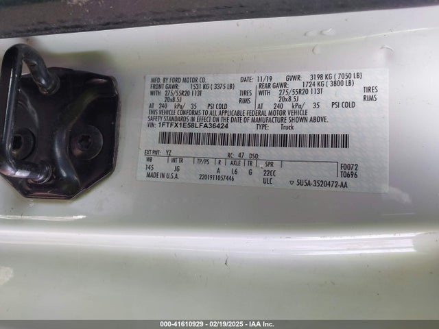 1FTFX1E58LFA36424 Ford F-150 Xl