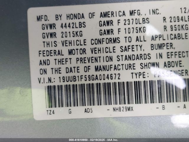 19UUB1F59GA004672 Acura TLX TECH