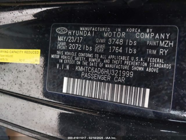 KMHTC6AD6HU321999 Hyundai Veloster Value Edition