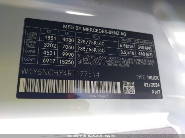 2024 MERCEDES-BENZ SPRINTER 3500 W1Y5NCHY4RT177614 Photo 8