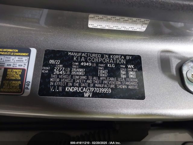 KNDPUCAG7P7039959 KIA Sportage Hybrid Lx