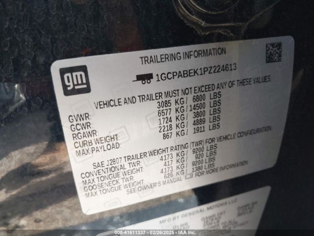1GCPABEK1PZ224613 Chevrolet Silverado 1500 2wd  Short Bed Custom