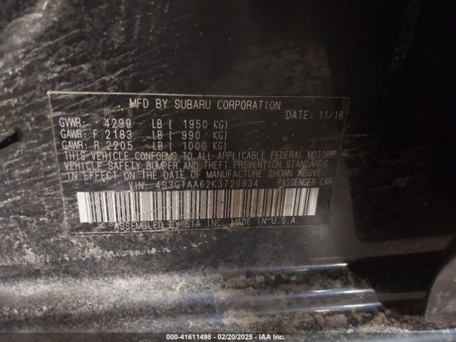 4S3GTAA62K3720934 Subaru Impreza 2.0i