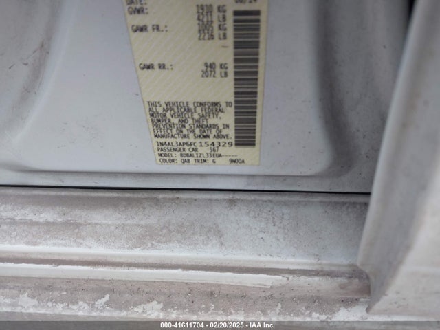 1N4AL3AP6FC154329 Nissan Altima 2.5 Sv