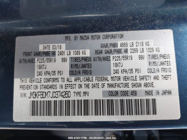Mazda Cx-5 Grand Touring 2018 JM3KFBDM7J0374260 Image 9