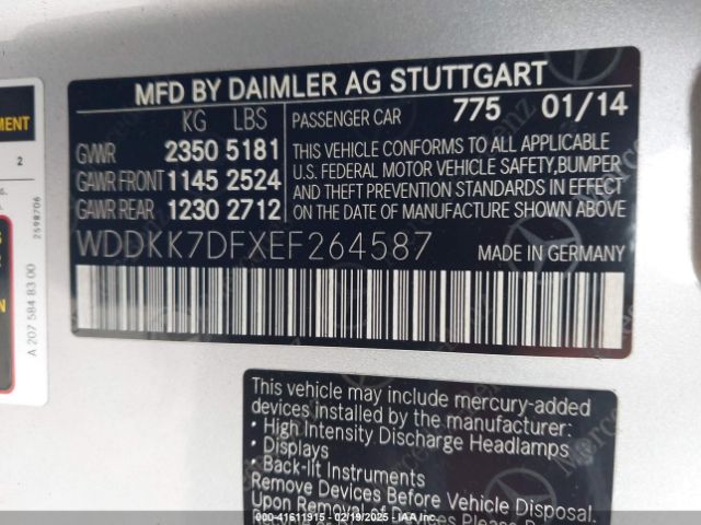 WDDKK7DFXEF264587 Mercedes-Benz E 550