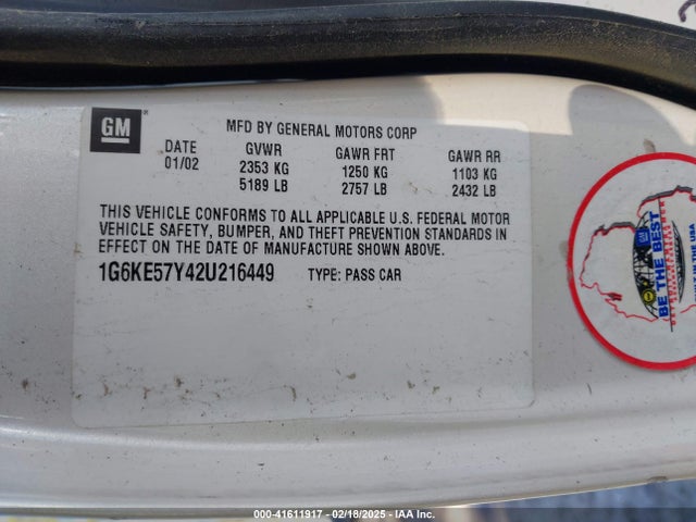 2002 CADILLAC DEVILLE 1G6KE57Y42U216449 Photo 8
