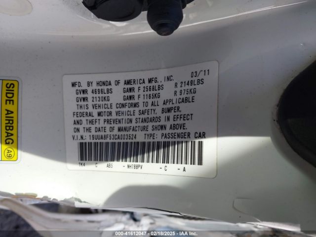 2012 ACURA TL 19UUA8F53CA003524 Photo 8