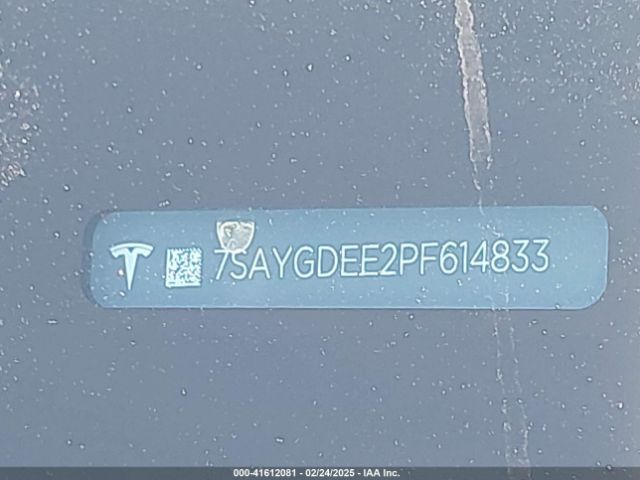 7SAYGDEE2PF614833 Tesla Model Y Awd/long Range Dual Motor All-wheel Drive