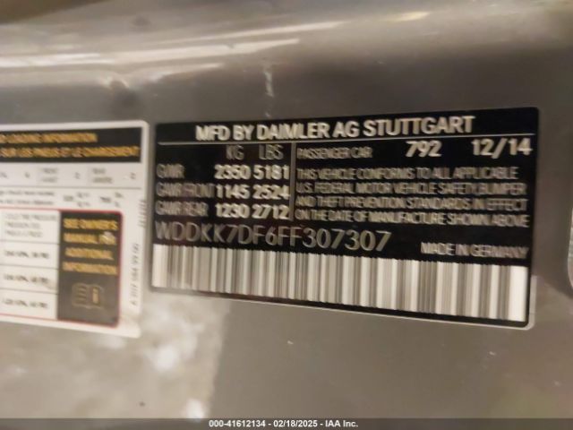 WDDKK7DF6FF307307 Mercedes-Benz E 550