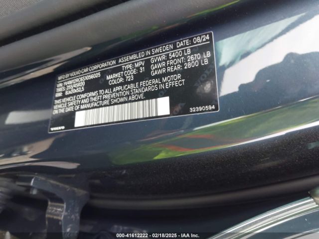 2025 VOLVO XC60 YV4M12RC6S1056025 Photo 8