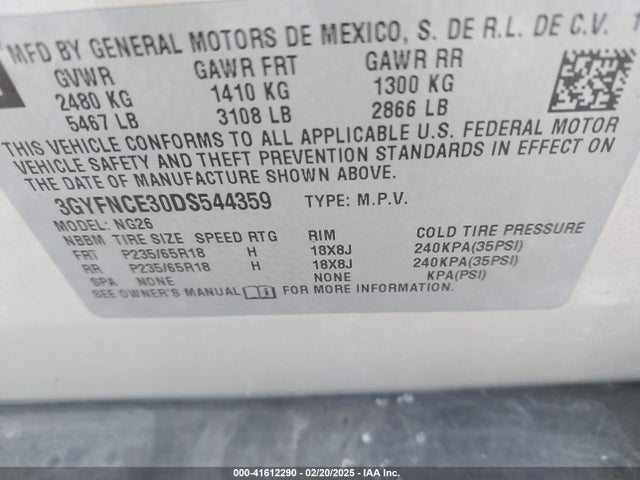 2013 CADILLAC SRX 3GYFNCE30DS544359 Photo 8