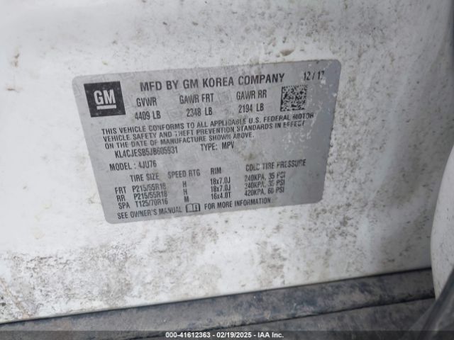 KL4CJESB5JB605931 Buick Encore Preferred