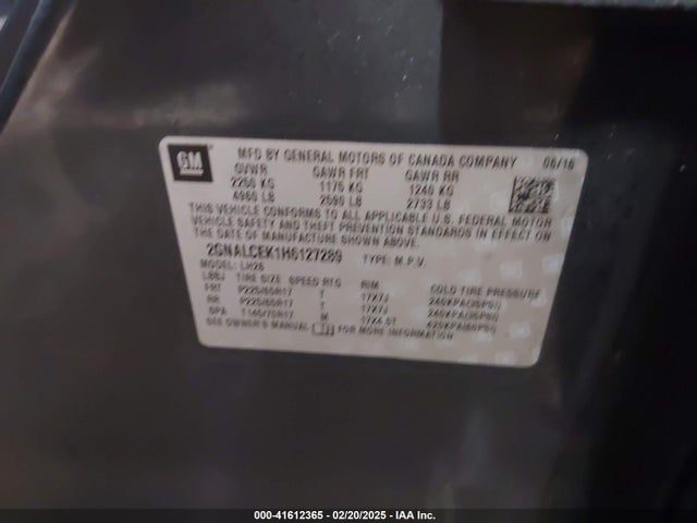 Chevrolet EQUINOX LT 2017 2GNALCEK1H6127289 Image 9