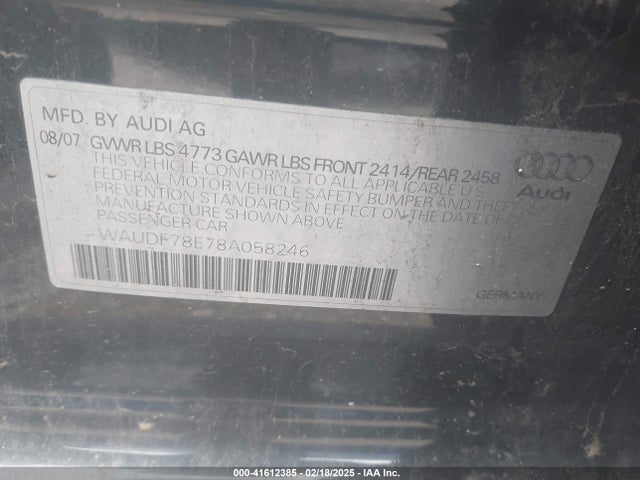 2008 AUDI A4 WAUDF78E78A058246 Photo 8