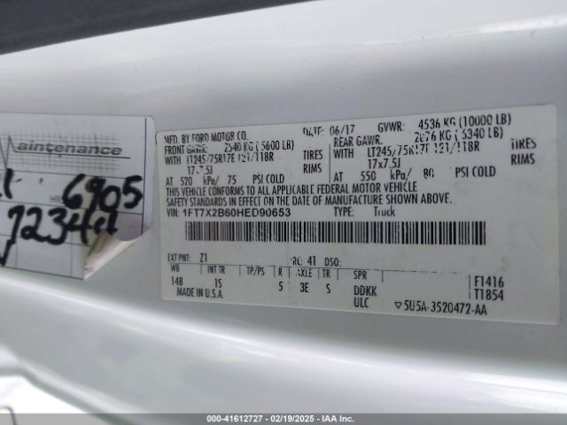 1FT7X2B60HED90653 Ford F-250 Xl