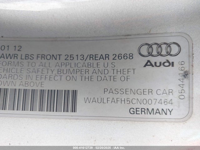 2012 AUDI A5 WAULFAFH5CN007464 Photo 8