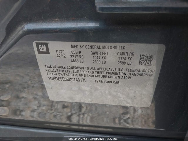 2012 CADILLAC CTS 1G6DE5E58C0143175 Photo 8