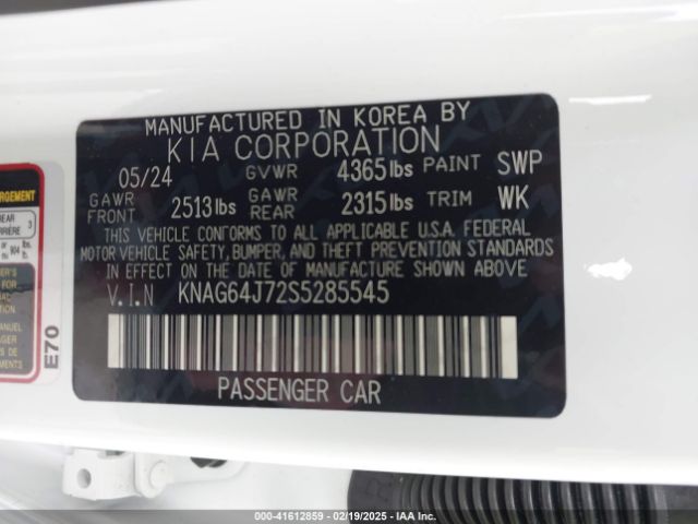 KNAG64J72S5285545 KIA K5 Gt-line
