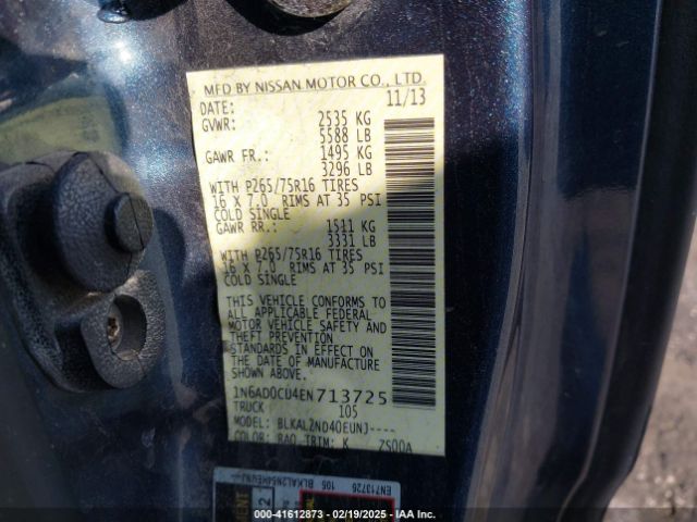 1N6AD0CU4EN713725 Nissan Frontier Desert Runner