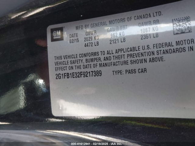 2G1FB1E32F9217389 Chevrolet Camaro 2ls