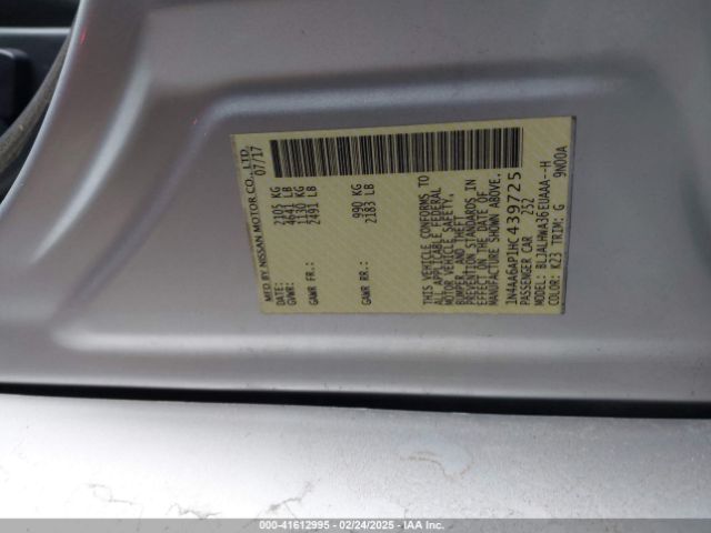 1N4AA6AP1HC439725 Nissan Maxima 3.5 Platinum