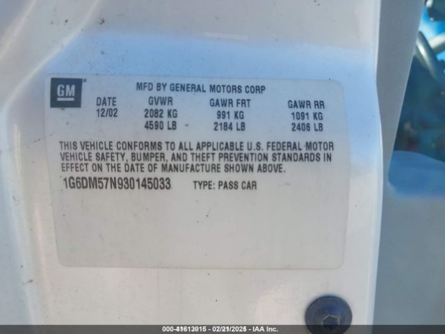 2003 CADILLAC CTS 1G6DM57N930145033 Photo 8
