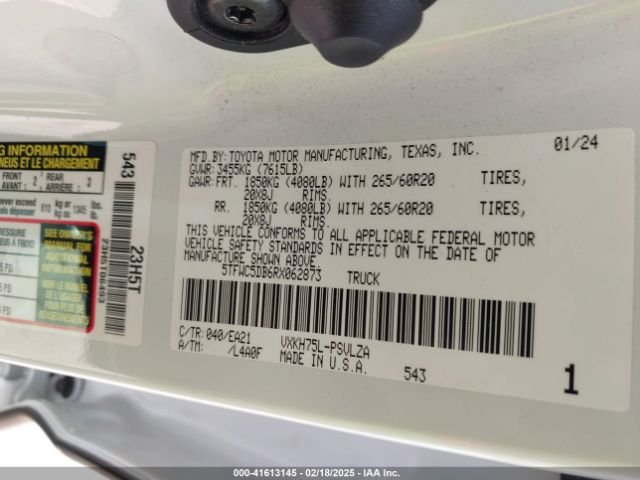 5TFWC5DB6RX062873 Toyota Tundra Hybrid Limited