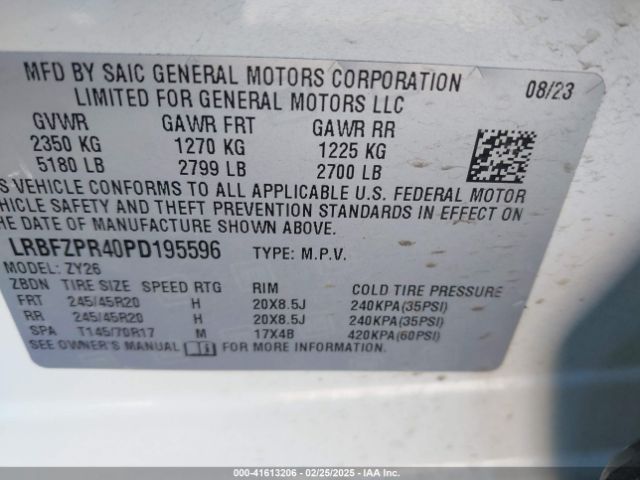 LRBFZPR40PD195596 Buick Envision Essence Awd