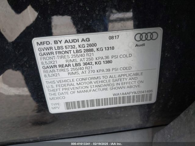 WA1A4AFY9J2041495 Audi Sq5 3.0t Premium Plus