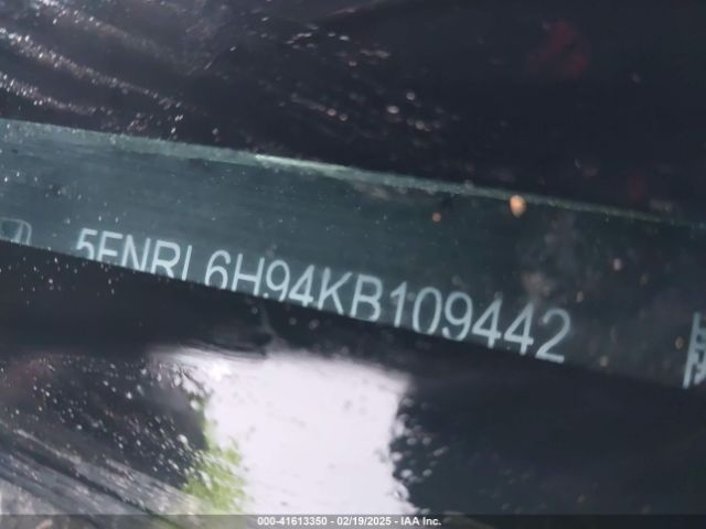 5FNRL6H94KB109442 Honda Odyssey Elite