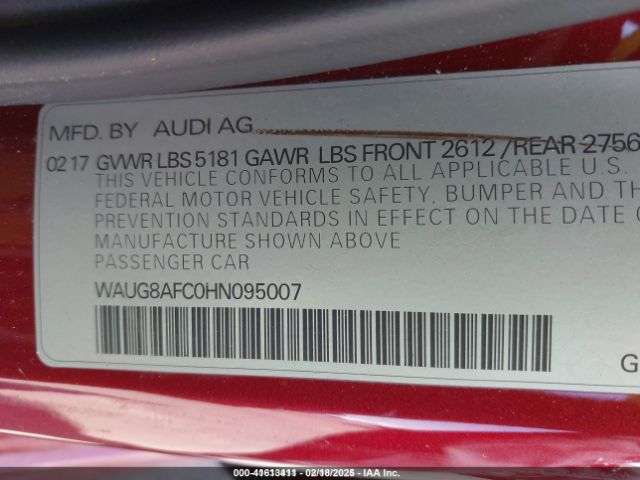 2017 AUDI A6 WAUG8AFC0HN095007 Photo 8