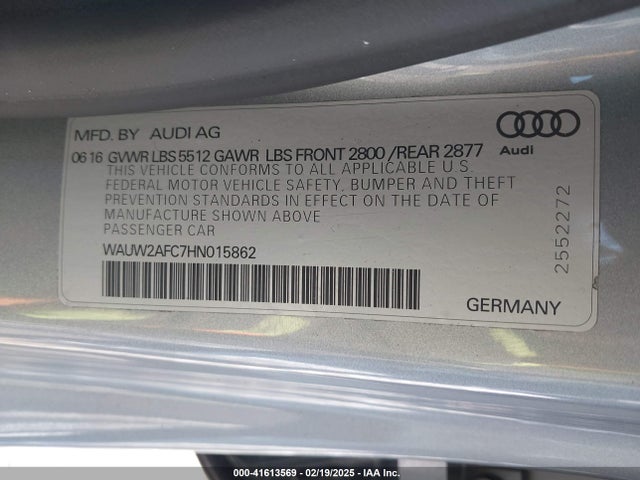 2017 AUDI A7 WAUW2AFC7HN015862 Photo 8