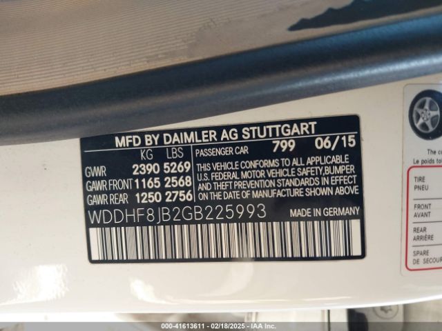 WDDHF8JB2GB225993 Mercedes-Benz E 350 4matic