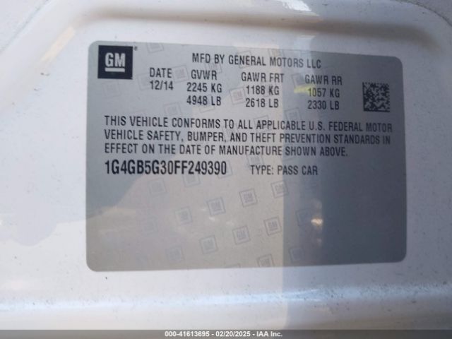 1G4GB5G30FF249390 Buick Lacrosse Leather