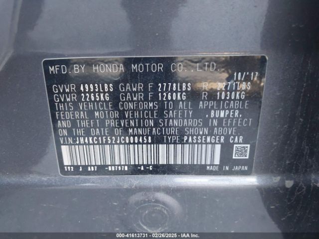JH4KC1F52JC000458 Acura RLX